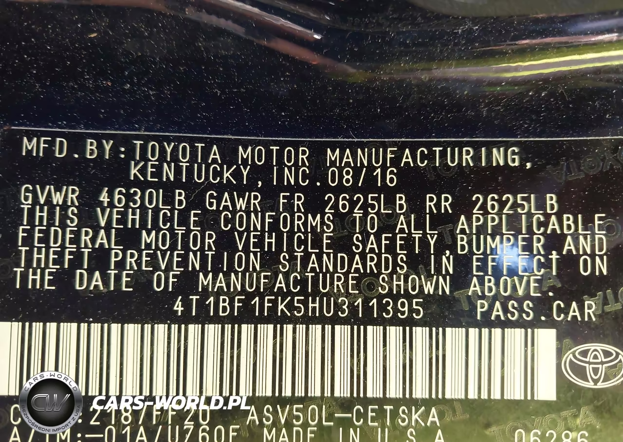 2017 Toyota Camry Se VIN:4T1BF1FK5HU311395 - 9