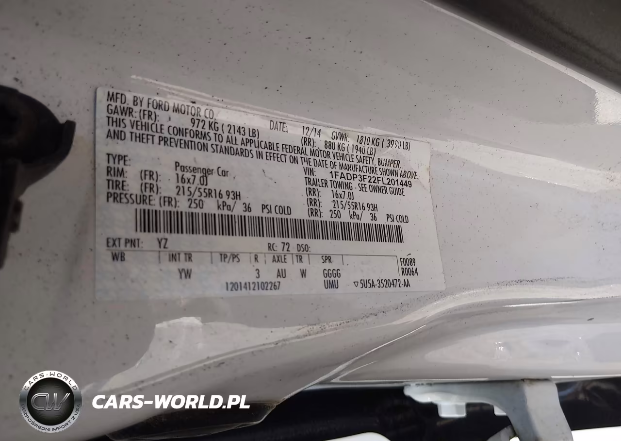 2015 Ford Focus Se VIN:1FADP3F22FL201449 - 9