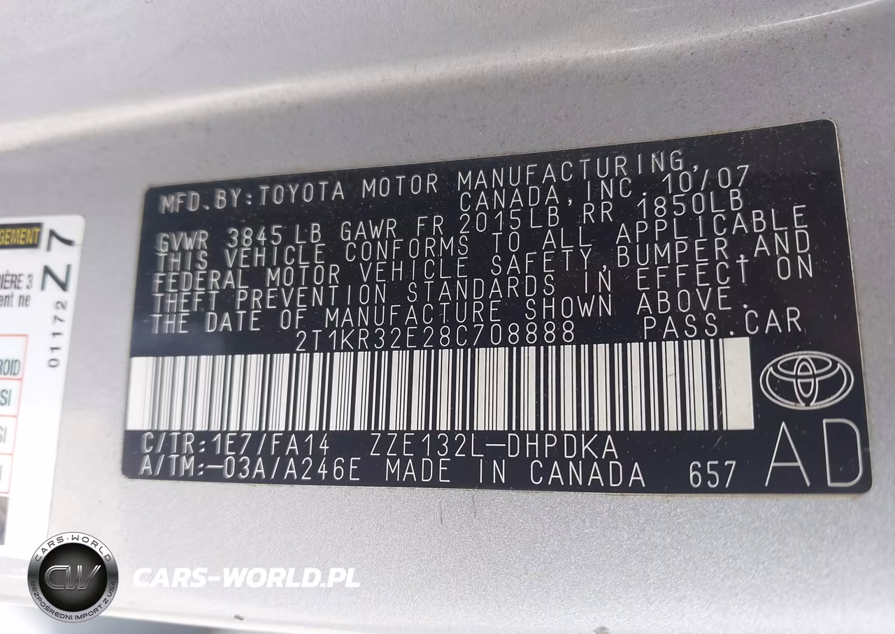 2008 Toyota Matrix Std VIN:2T1KR32E28C708888 - 9