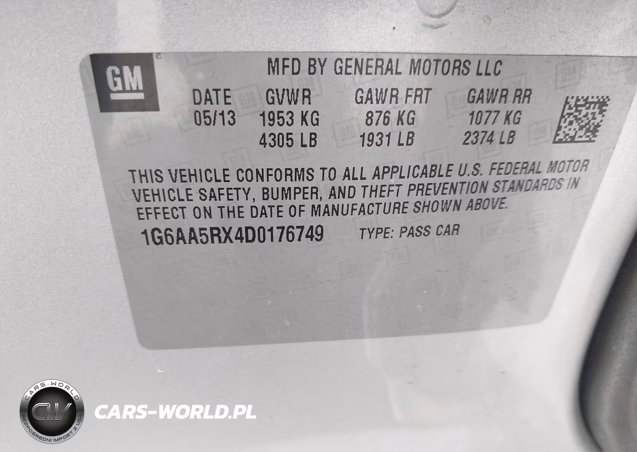 2013 Cadillac Ats Standard VIN:1G6AA5RX4D0176749 - 9