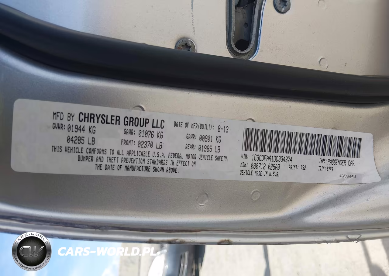2013 Dodge Dart Se VIN:1C3CDFAA1DD334374 - 9