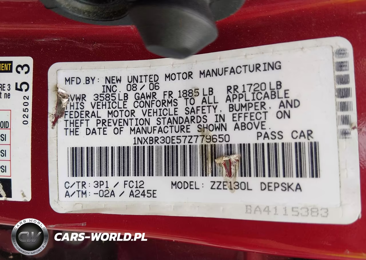 2007 Toyota Corolla S VIN:1NXBR30E57Z779650 - 9