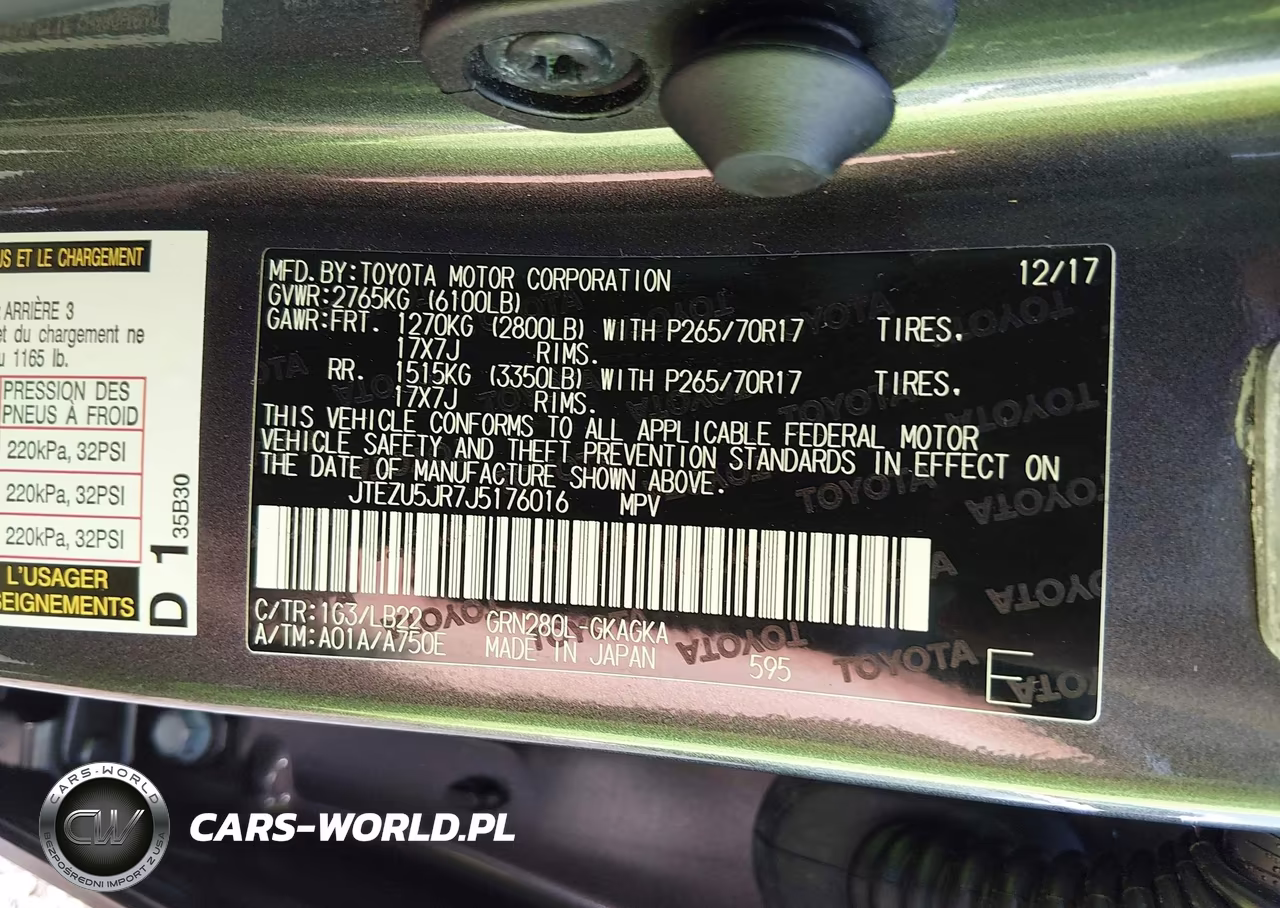 2018 Toyota 4Runner Sr5 Premium VIN:JTEZU5JR7J5176016 - 9