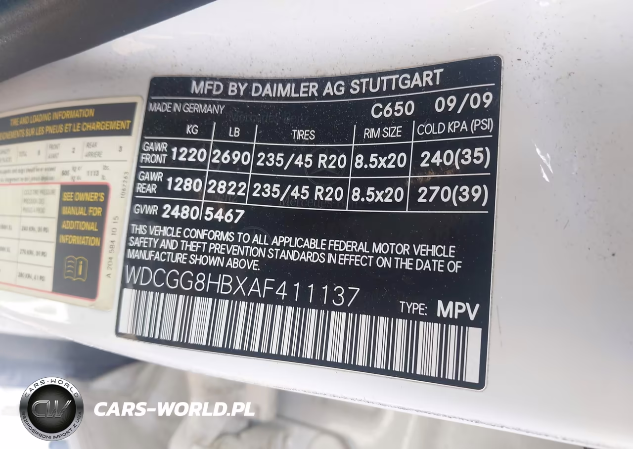 2010 Mercedes-Benz Glk 350 4Matic VIN:WDCGG8HBXAF411137 - 9