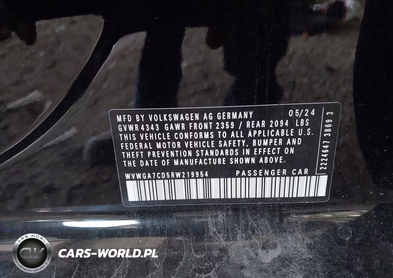 2024 Volkswagen Golf Gti 2.0T S VIN:WVWGA7CD5RW219954 - 9