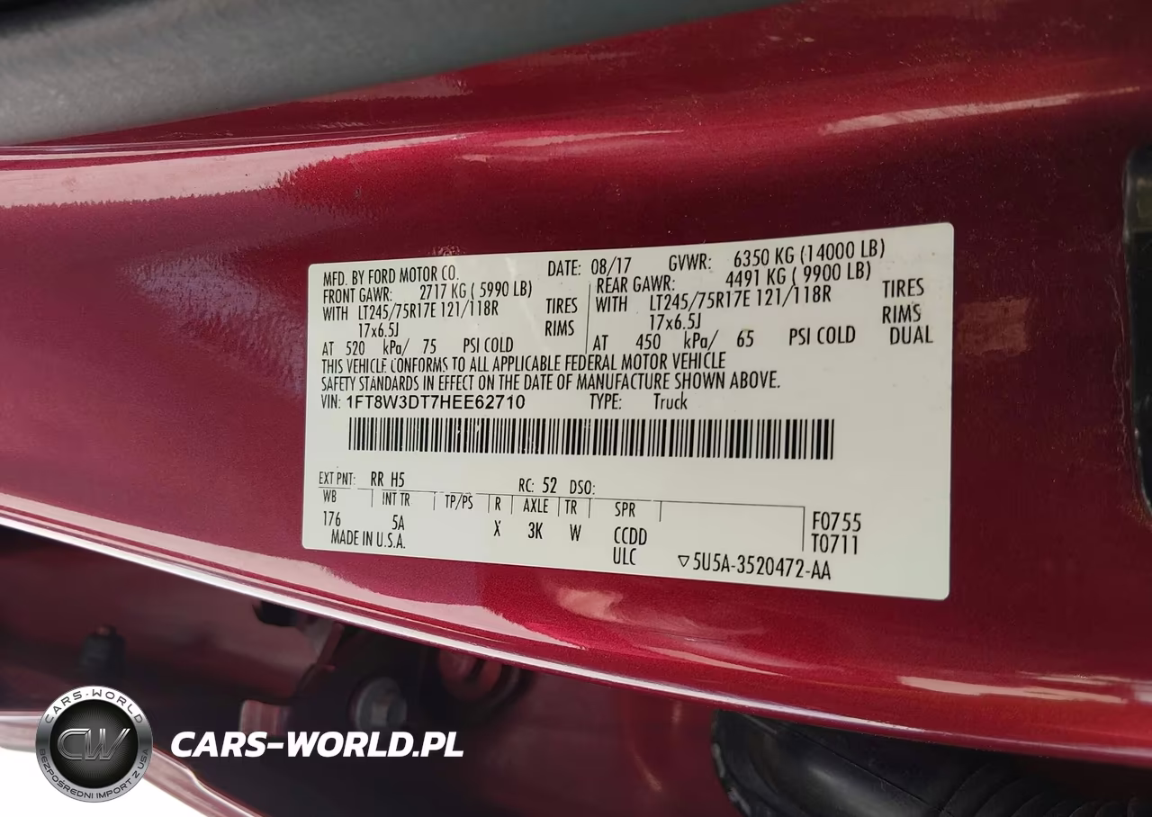 2017 Ford F-350 Lariat VIN:1FT8W3DT7HEE62710 - 8