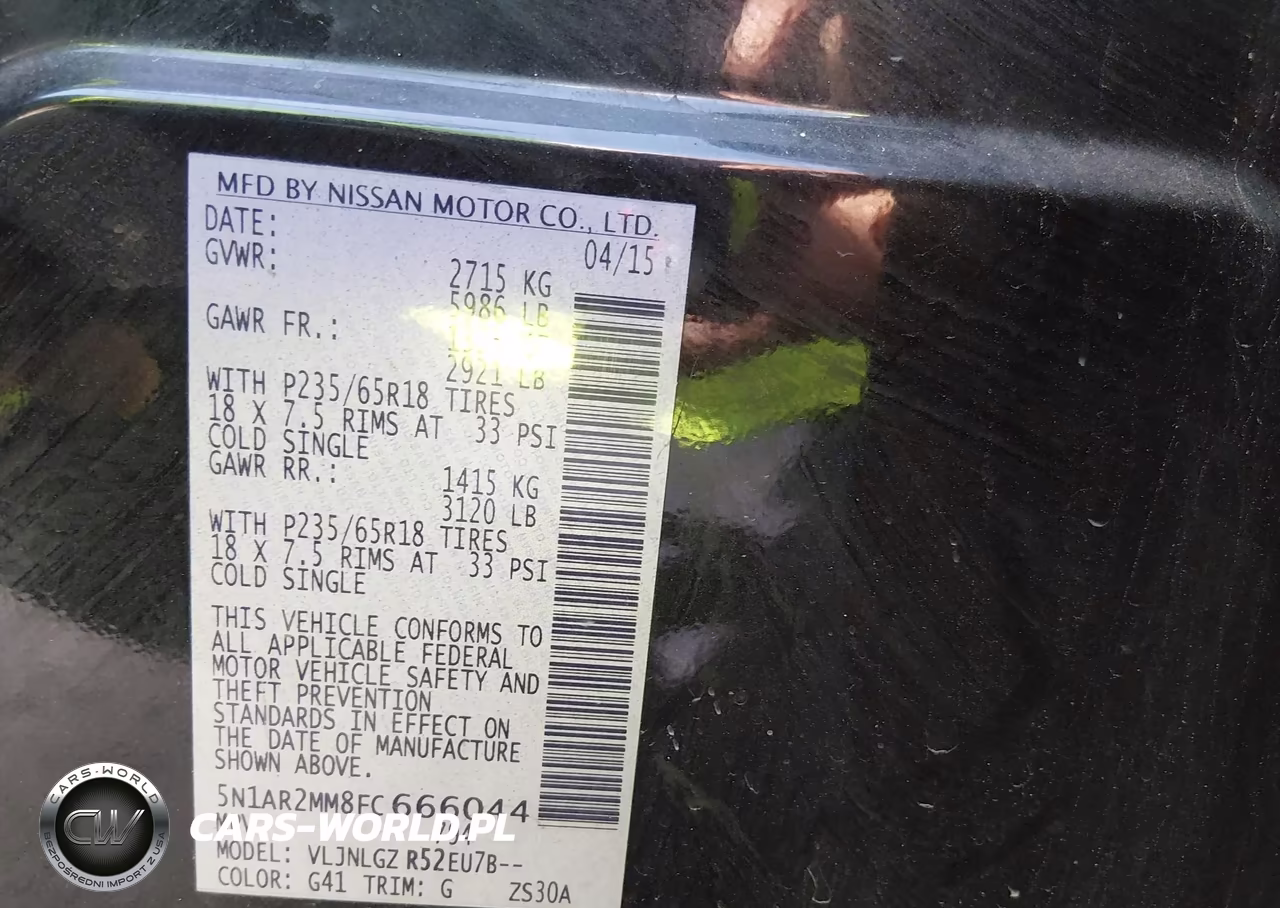 2015 Nissan Pathfinder Sl VIN:5N1AR2MM8FC666044 - 9