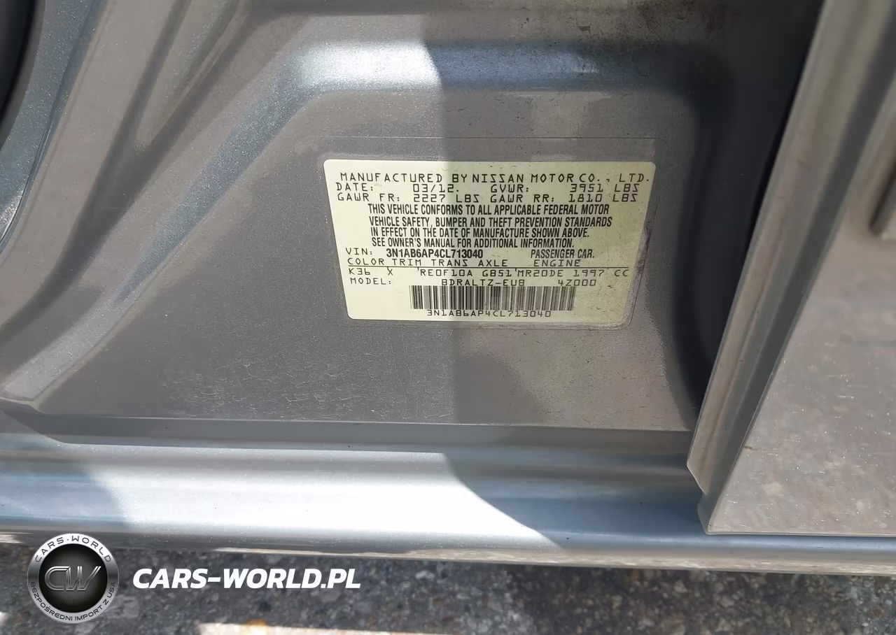 2012 Nissan Sentra 2.0 S VIN:3N1AB6AP4CL713040 - 9