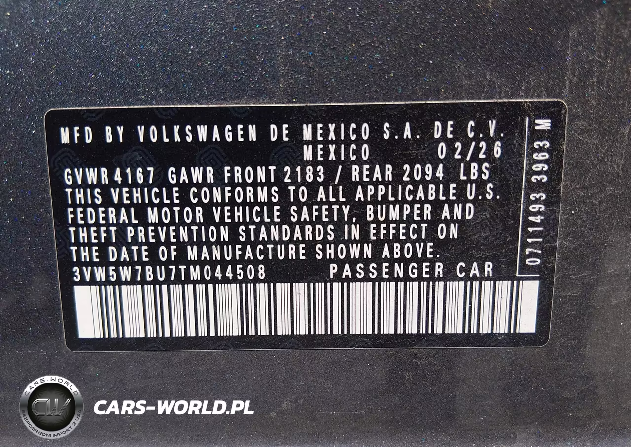 2026 Volkswagen Jetta S VIN:3VW5W7BU7TM044508 - 9
