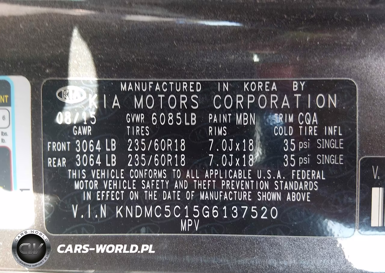 2016 Kia Sedona Ex VIN:KNDMC5C15G6137520 - 9