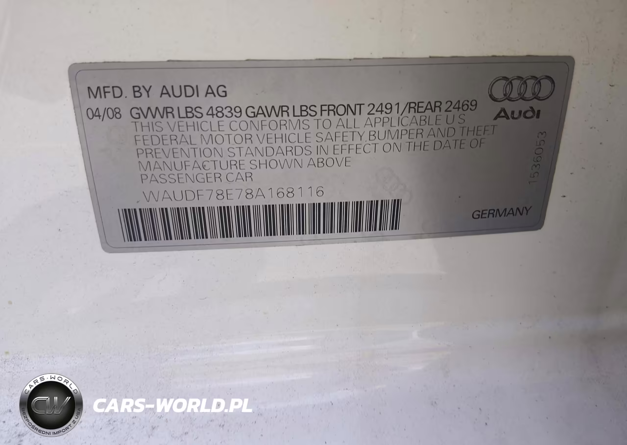 2008 Audi A4 2.0T-2.0T Special Edition VIN:WAUDF78E78A168116 - 9