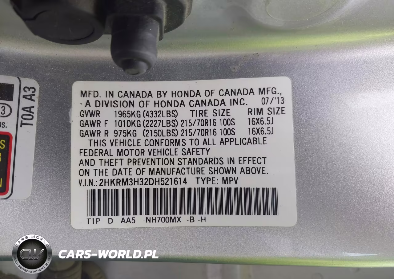2013 Honda Cr-V Lx VIN:2HKRM3H32DH521614 - 9