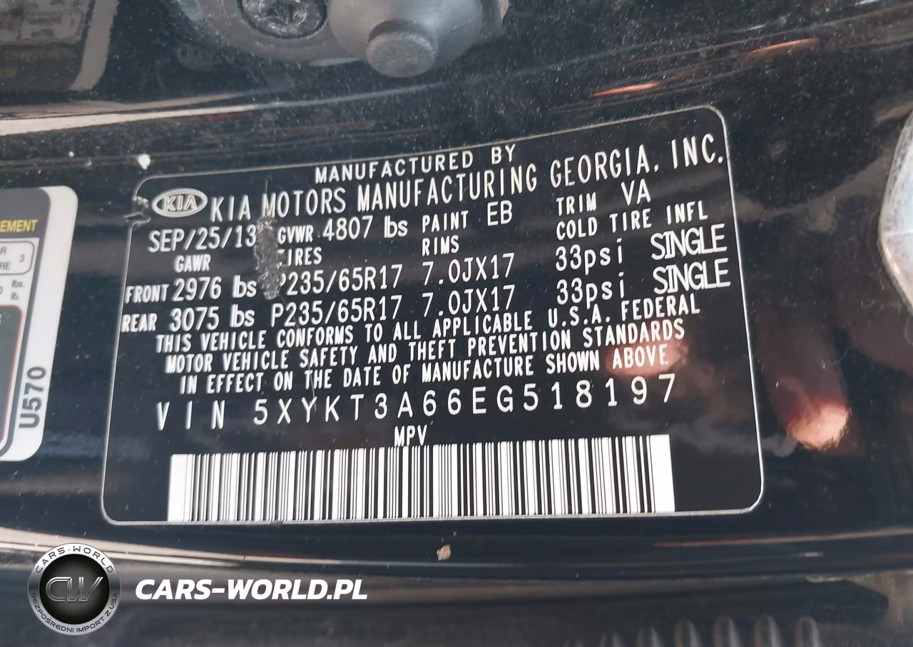 2014 Kia Sorento Lx VIN:5XYKT3A66EG518197 - 9