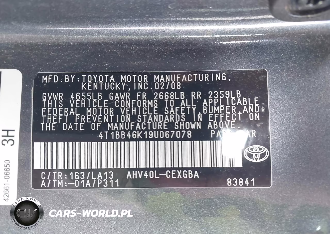 2009 Toyota Camry Hybrid VIN:4T1BB46K19U067078 - 9