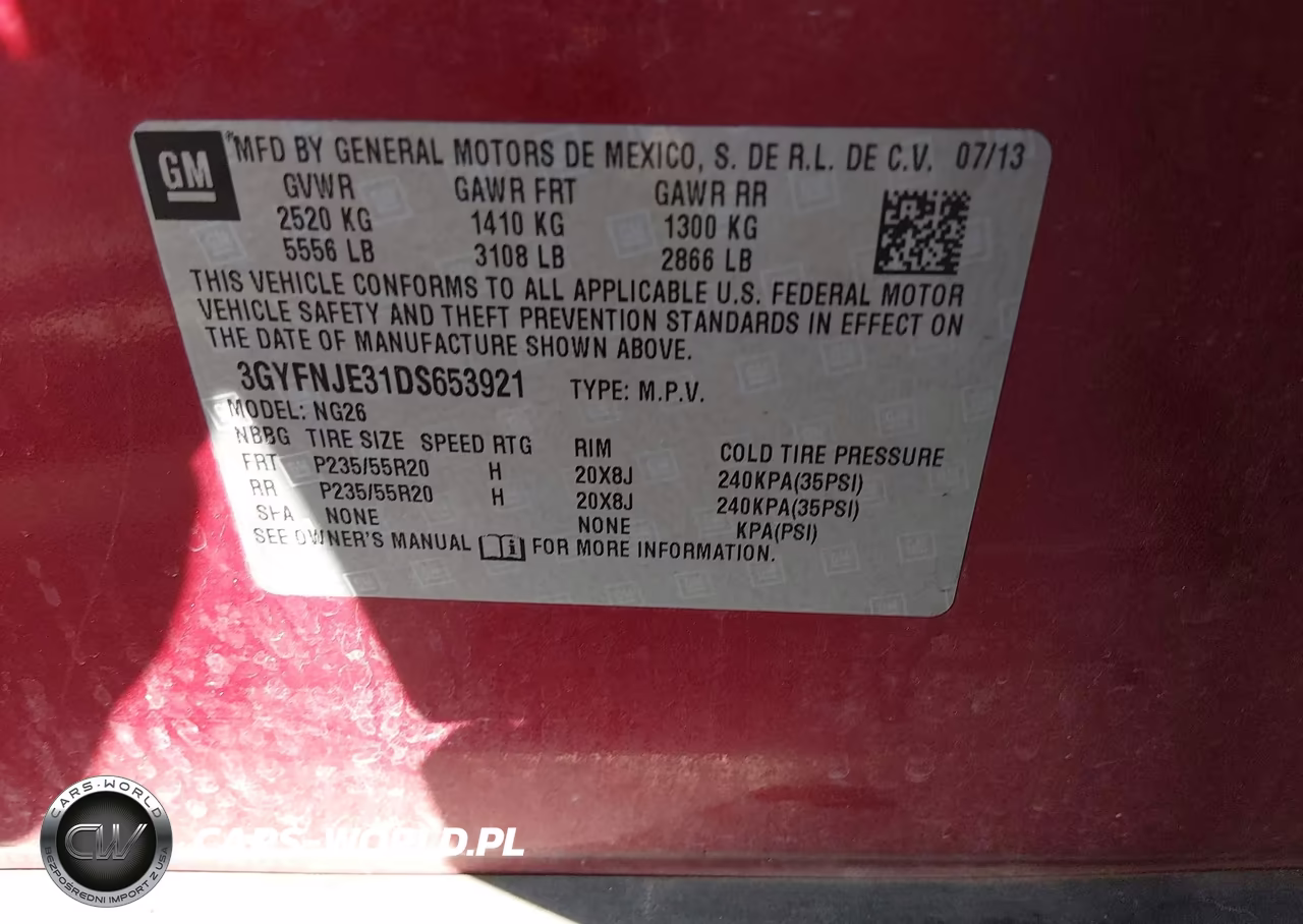 2013 Cadillac Srx Premium Collection VIN:3GYFNJE31DS653921 - 9