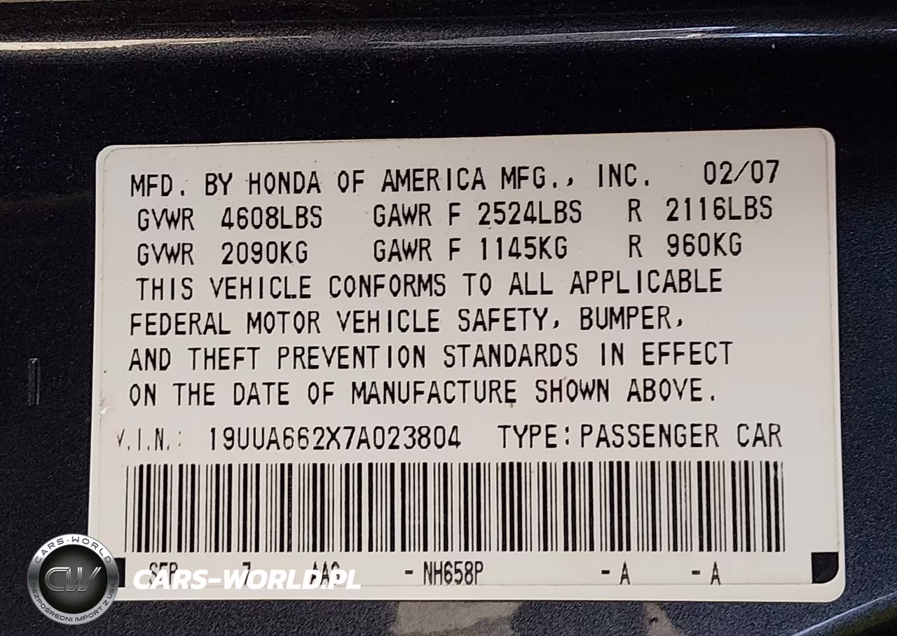 2007 Acura Tl 3.2 VIN:19UUA662X7A023804 - 9
