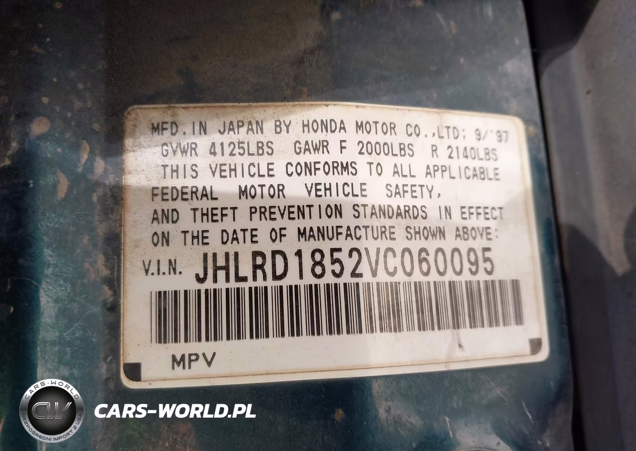 1997 Honda Cr-V VIN:JHLRD1852VC060095 - 9