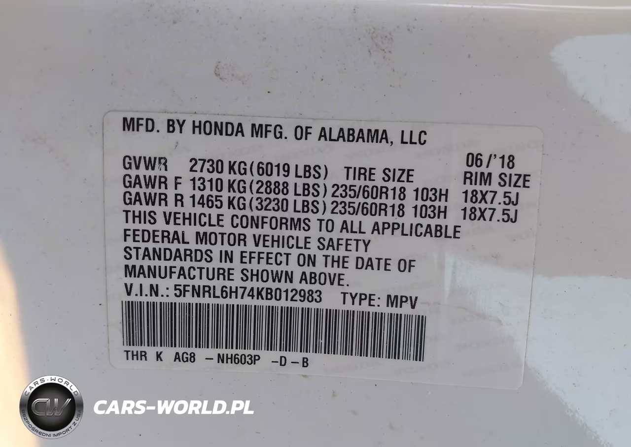 2019 Honda Odyssey Ex-L VIN:5FNRL6H74KB012983 - 9