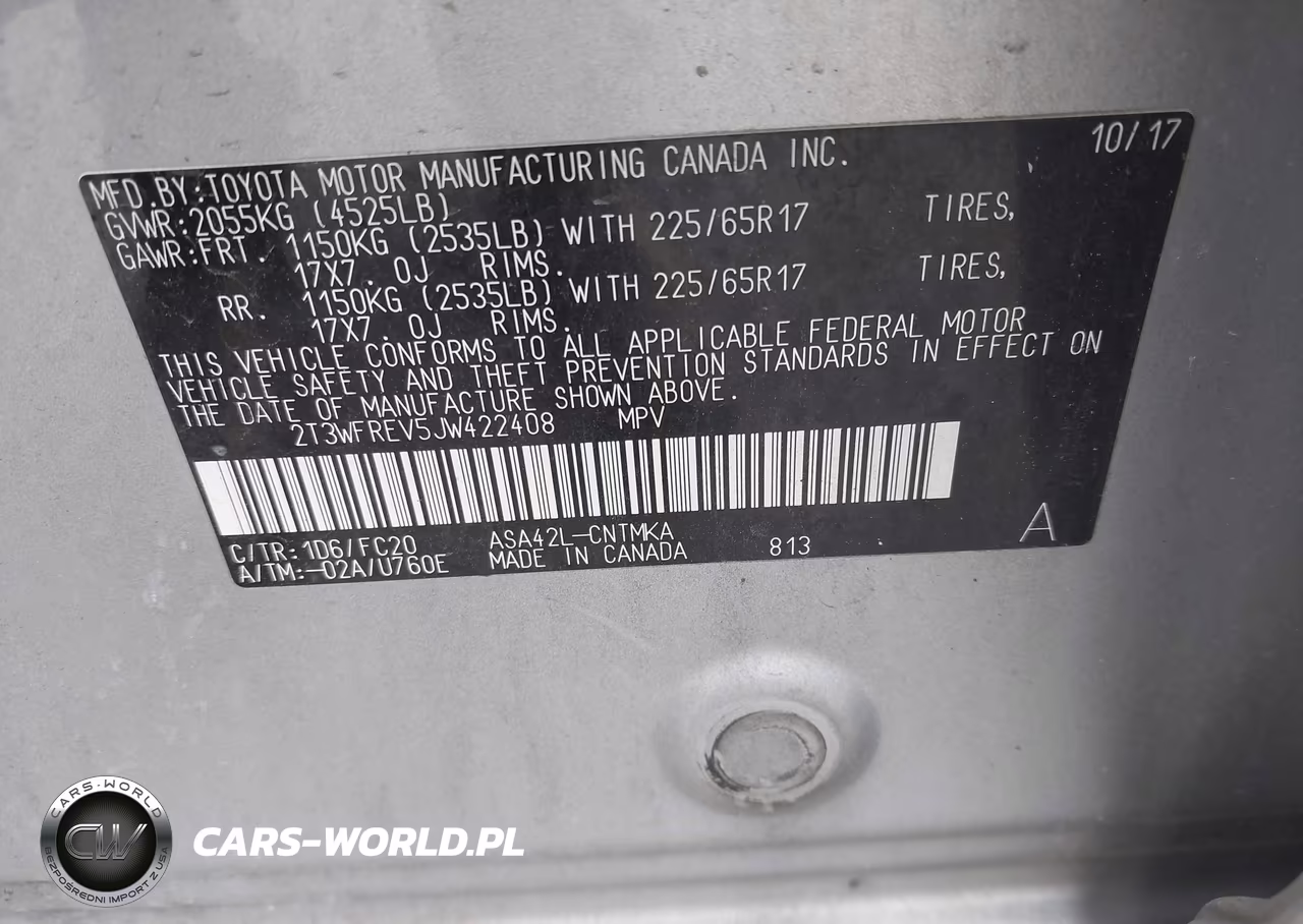 2018 Toyota Rav4 Xle VIN:2T3WFREV5JW422408 - 9
