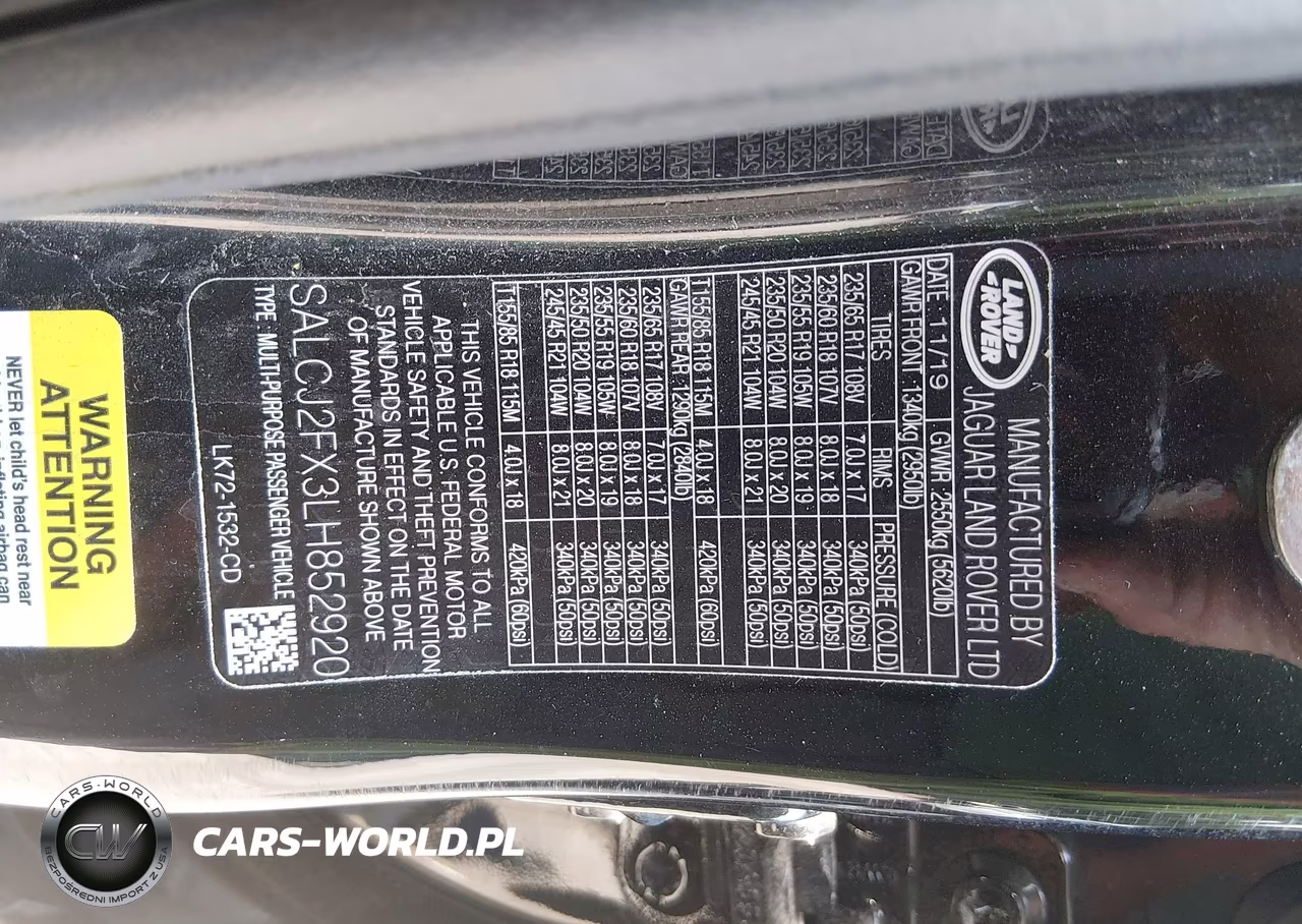 2020 Land Rover Discovery Sport S VIN:SALCJ2FX3LH852920 - 9