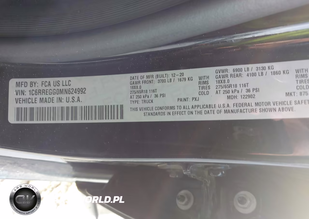 2021 Ram 1500 Tradesman 4X2 5'7 Box VIN:1C6RREGG0MN624992 - 9