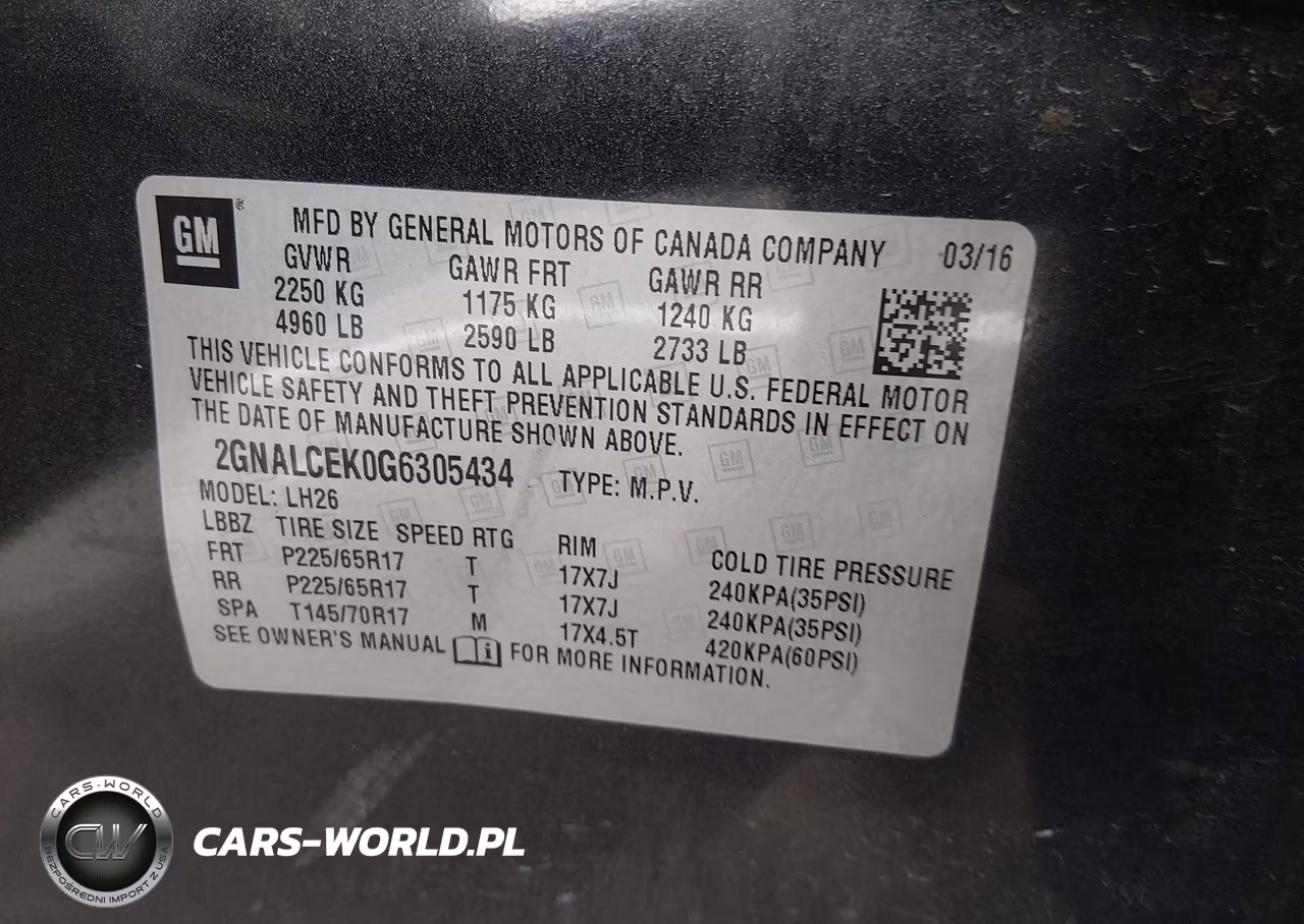 2016 Chevrolet Equinox Lt VIN:2GNALCEK0G6305434 - 9