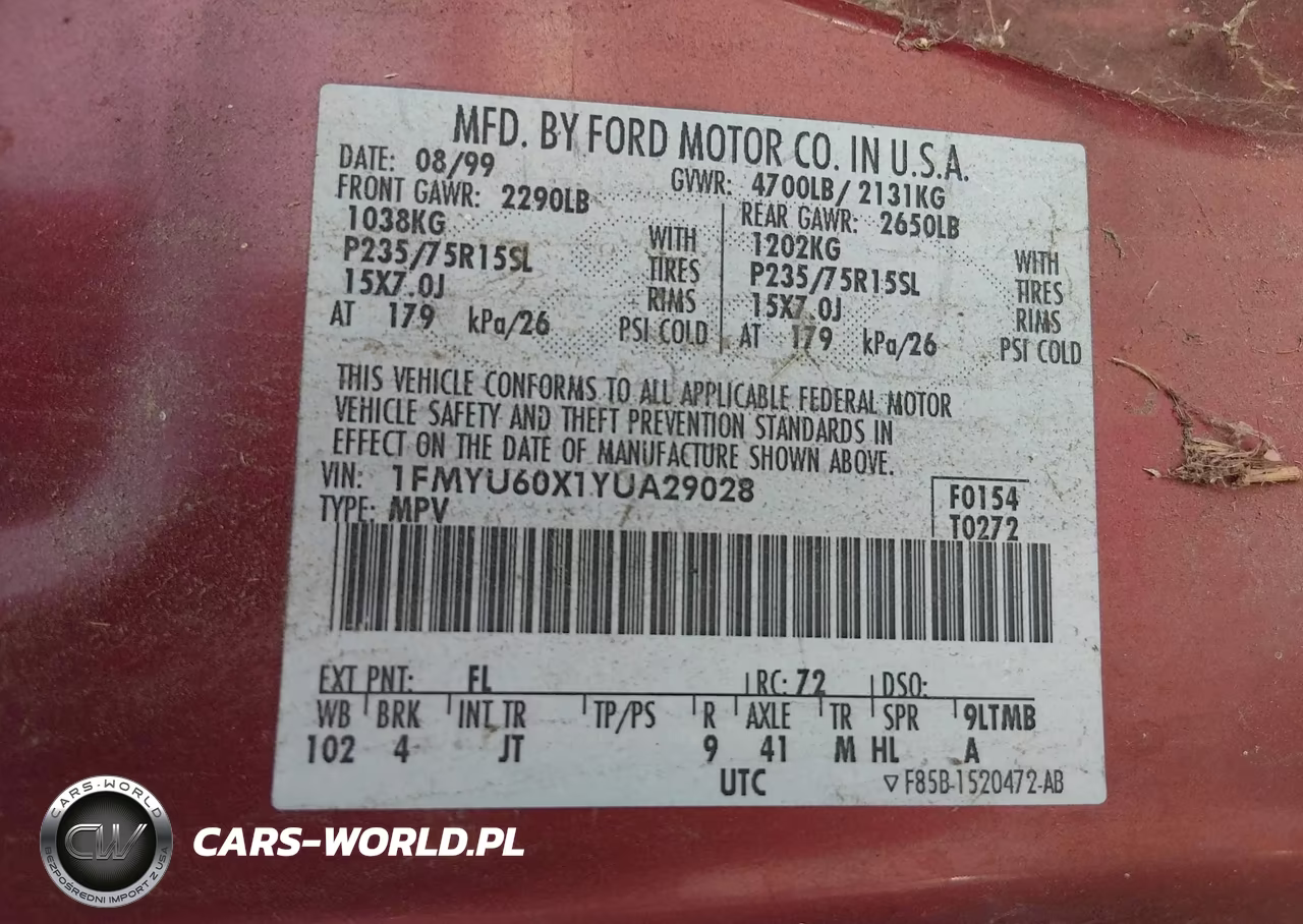 2000 Ford Explorer Sport VIN:1FMYU60X1YUA29028 - 9