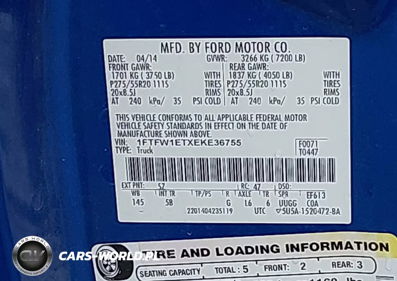 2014 Ford F-150 Fx4 VIN:1FTFW1ETXEKE36755 - 9