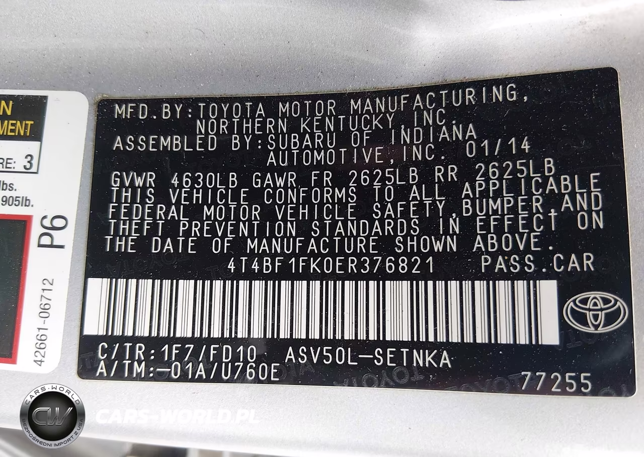2014 Toyota Camry Le VIN:4T4BF1FK0ER376821 - 9