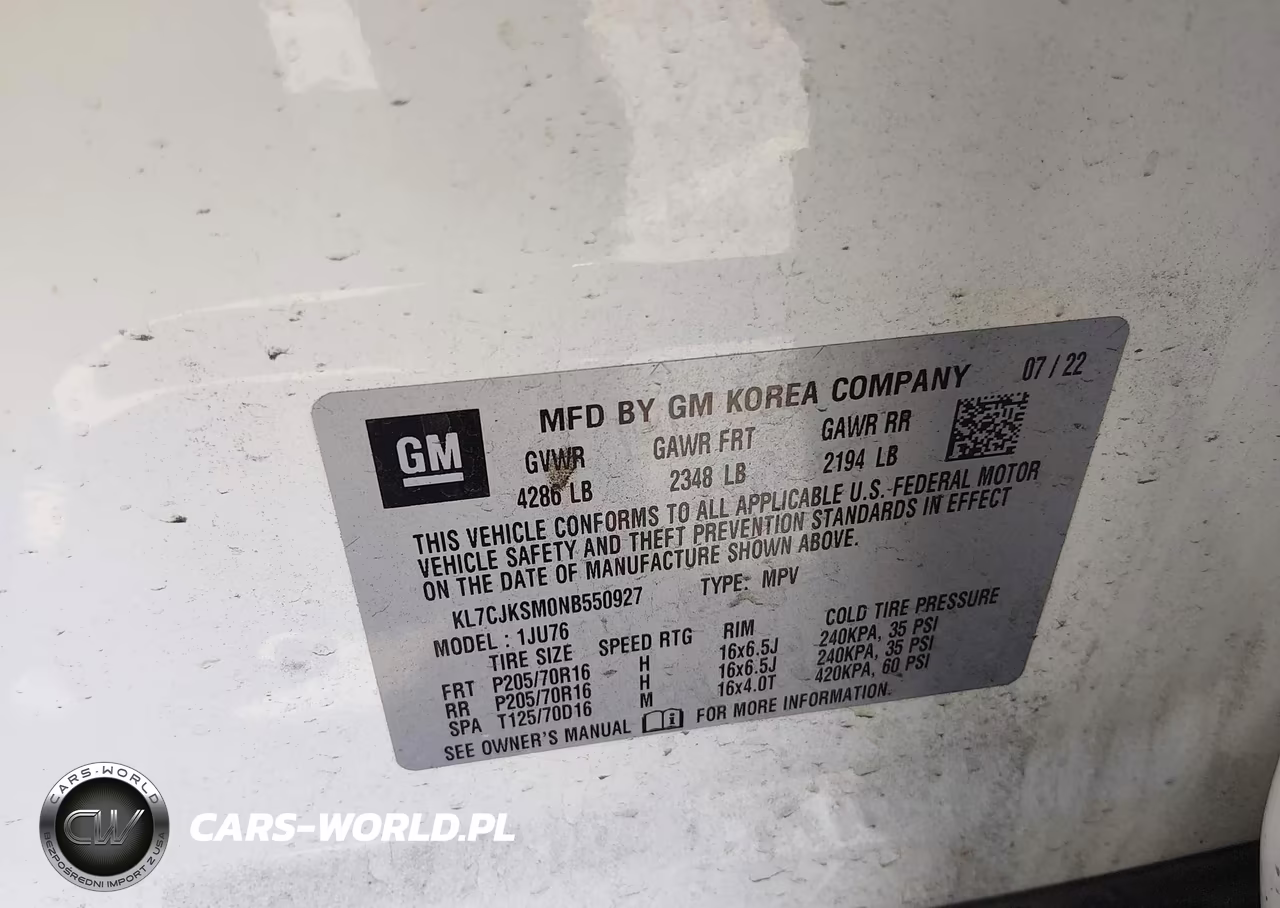 2022 Chevrolet Trax Fwd Ls VIN:KL7CJKSM0NB550927 - 9