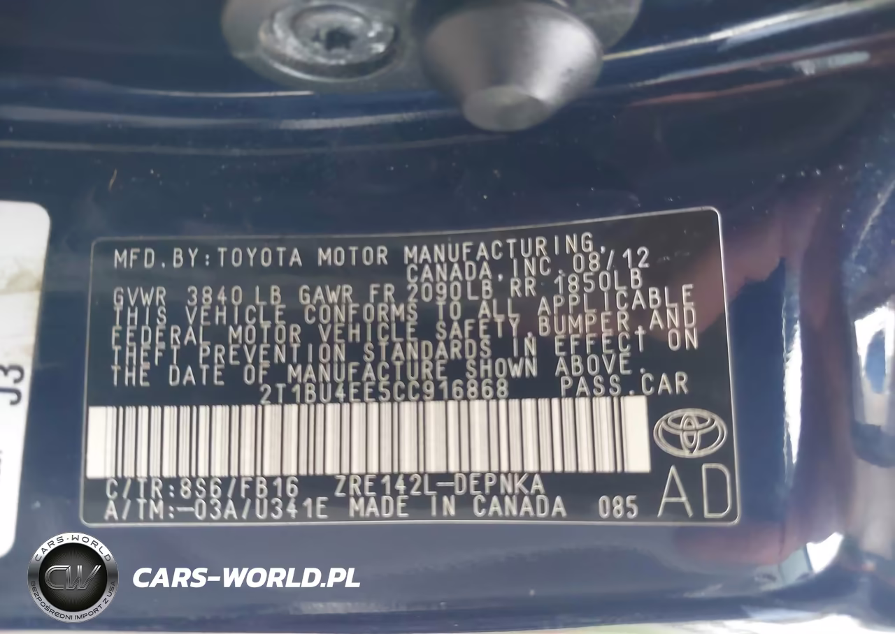 2012 Toyota Corolla Le VIN:2T1BU4EE5CC916868 - 9