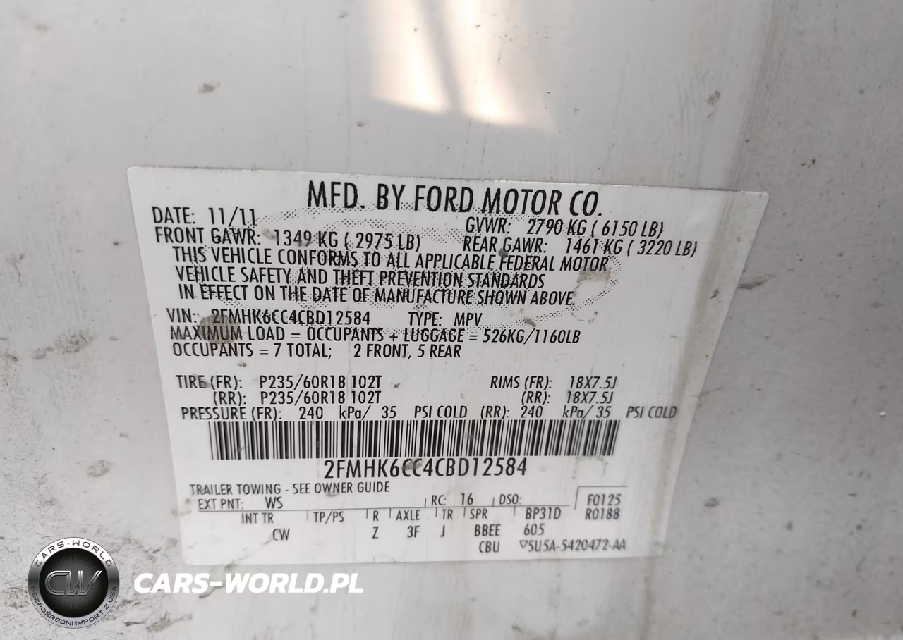 2012 Ford Flex Sel VIN:2FMHK6CC4CBD12584 - 9