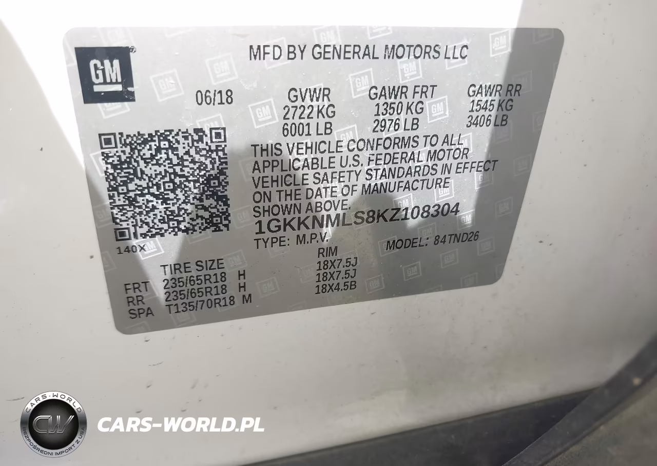 2019 GMC Acadia Slt-1 VIN:1GKKNMLS8KZ108304 - 9