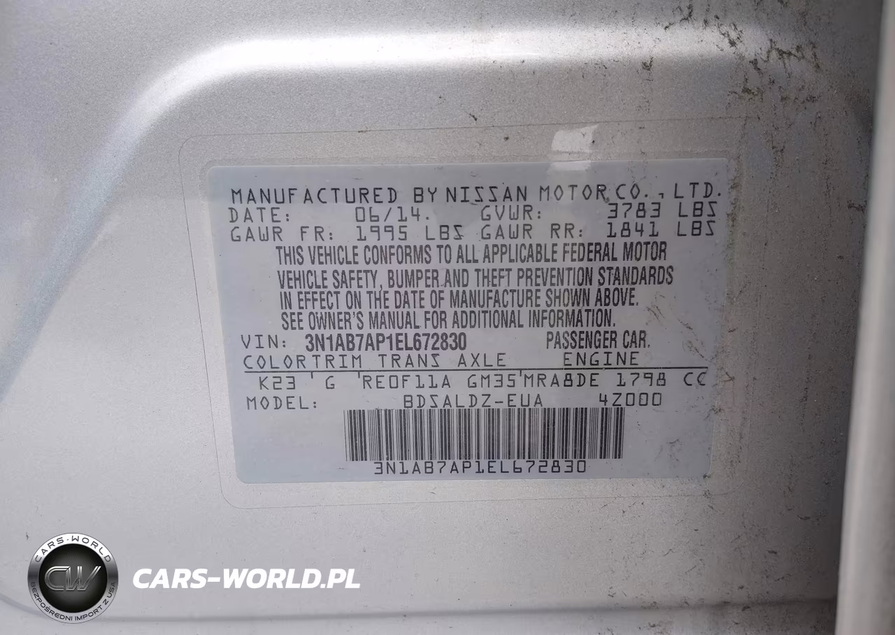 2014 Nissan Sentra Fe+ S-Fe+ Sv-S-Sl-Sr-Sv VIN:3N1AB7AP1EL672830 - 9