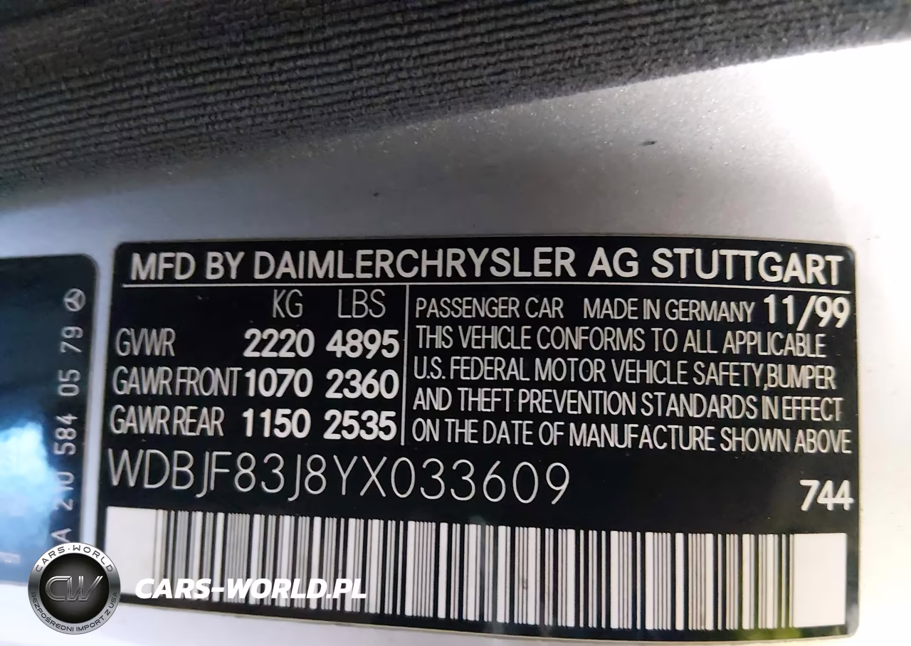 2000 Mercedes-Benz E 430 4M VIN:WDBJF83J8YX033609 - 9