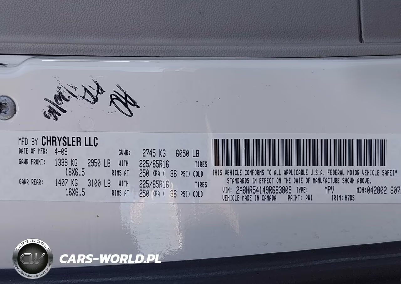 2009 Chrysler Town & Country Touring VIN:2A8HR54149R683809 - 9