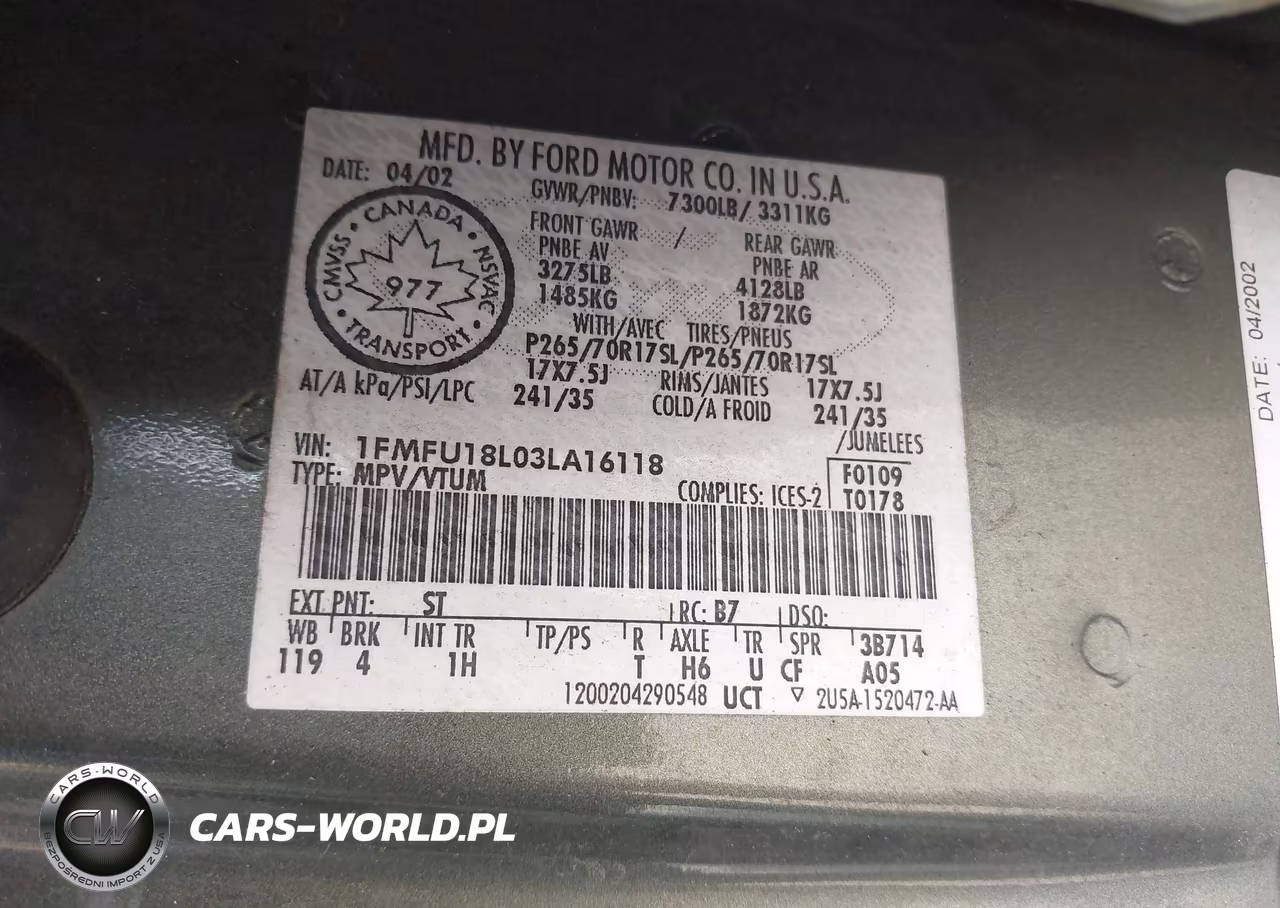 2003 Ford Expedition Eddie Bauer VIN:1FMFU18L03LA16118 - 9