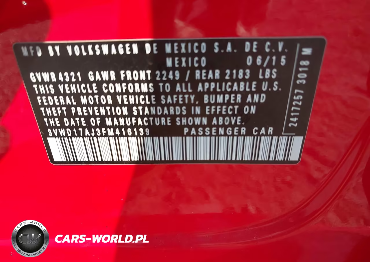 2015 Volkswagen Jetta 1.8T Sport VIN:3VWD17AJ3FM416139 - 9