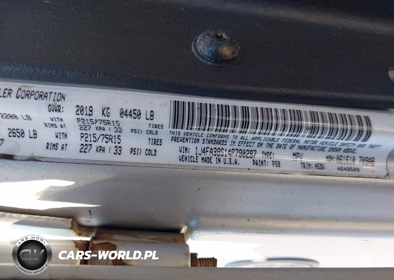 2004 Jeep Wrangler X VIN:1J4FA39S14P790297 - 9