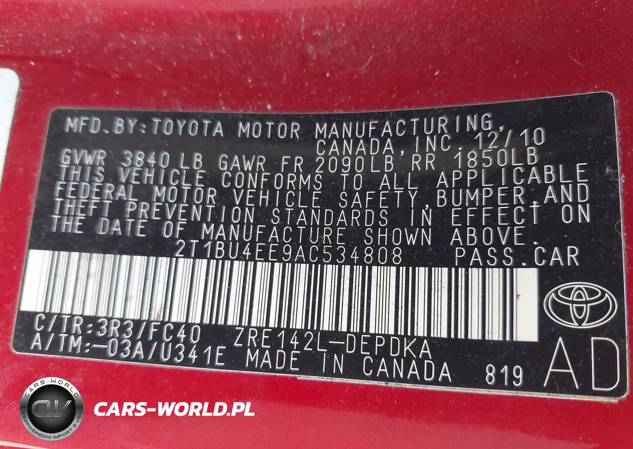 2010 Toyota Corolla Le VIN:2T1BU4EE9AC534808 - 9