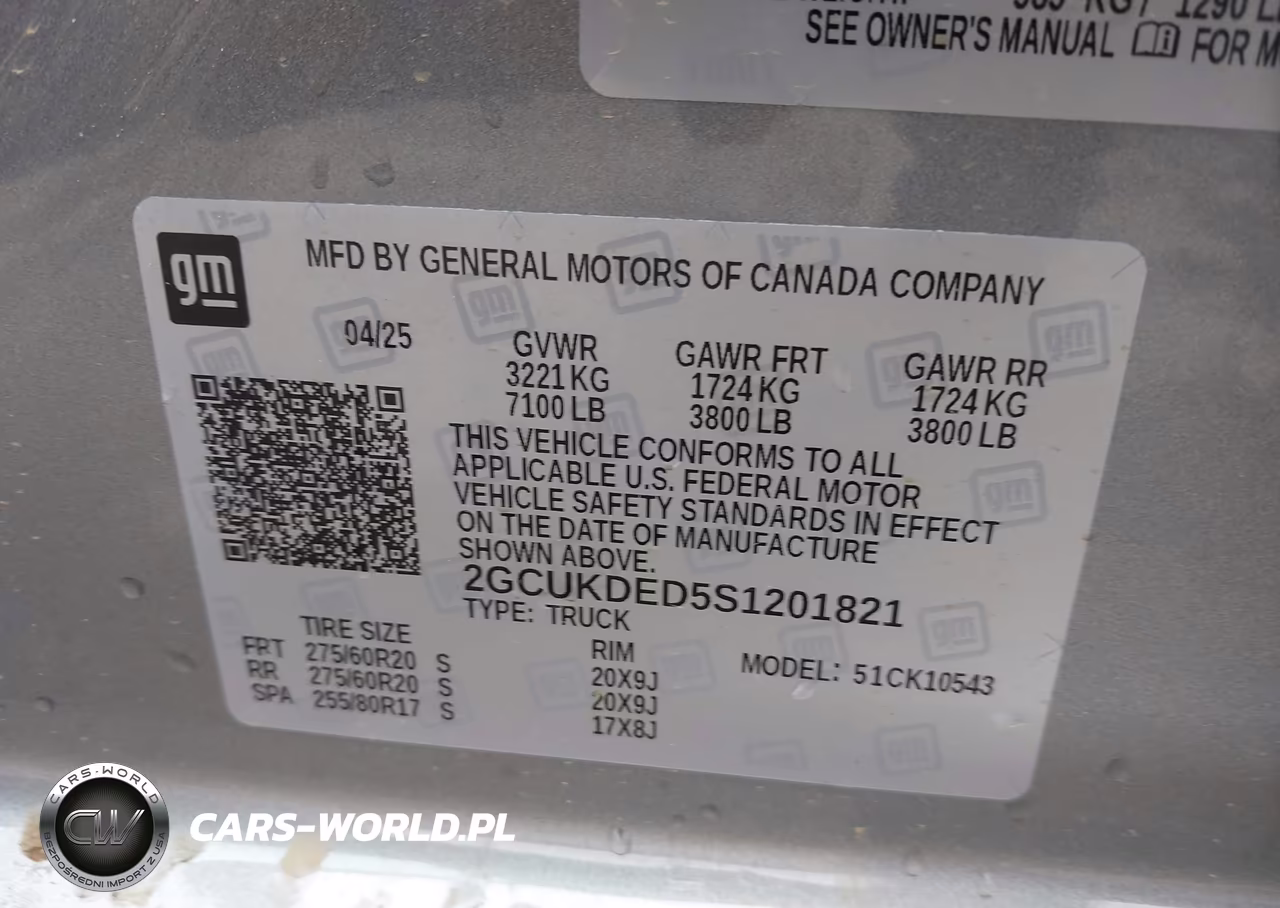 2025 Chevrolet Silverado 1500 VIN:2GCUKDED5S1201821 - 9