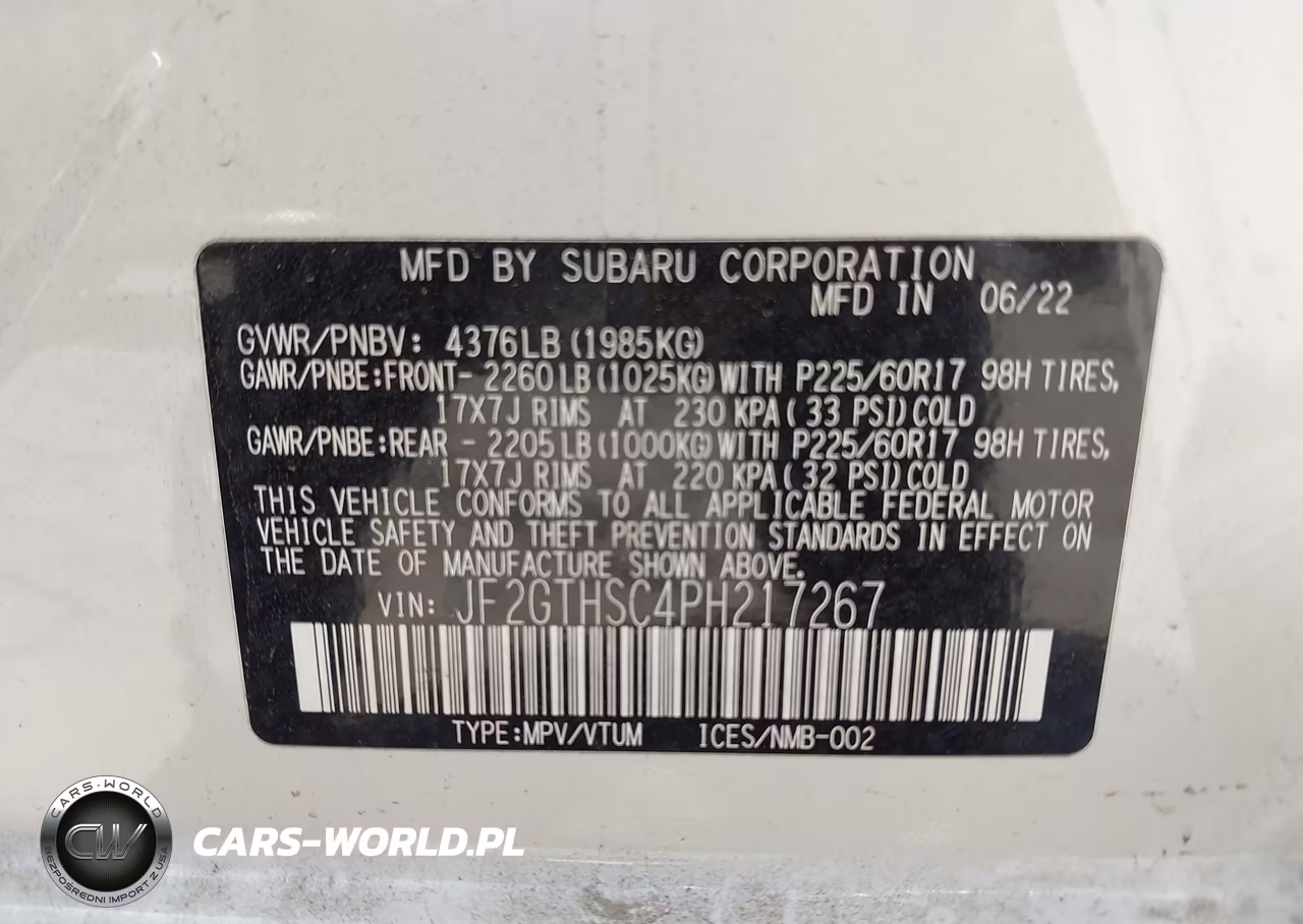 2023 Subaru Crosstrek Sport VIN:JF2GTHSC4PH217267 - 9