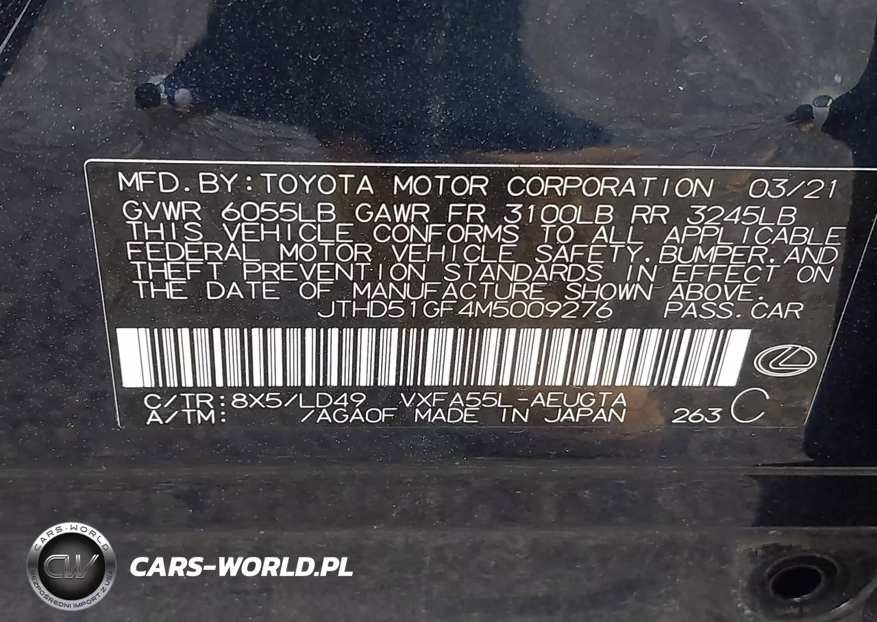 2021 Lexus Ls 500 VIN:JTHD51GF4M5009276 - 9