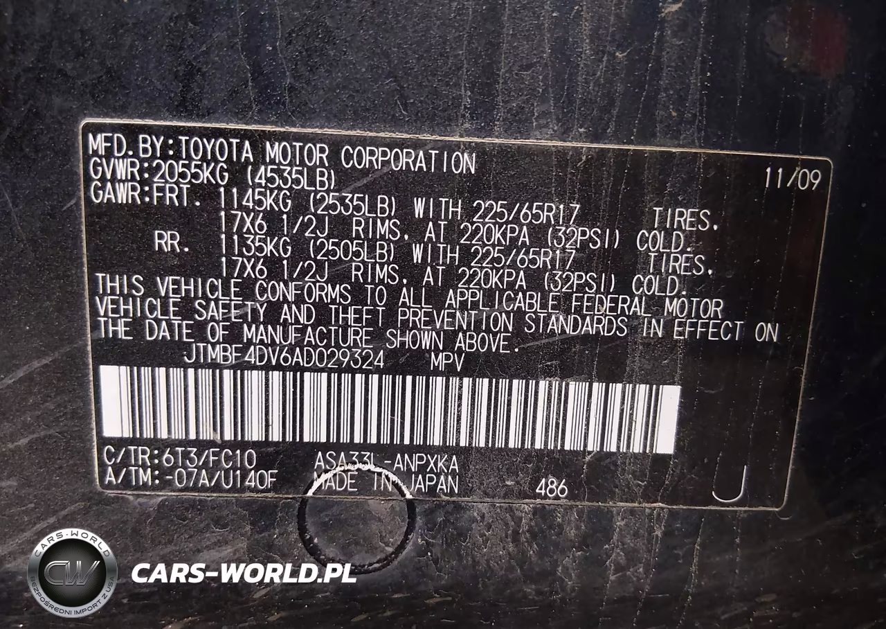 2010 Toyota Rav4 VIN:JTMBF4DV6AD029324 - 9
