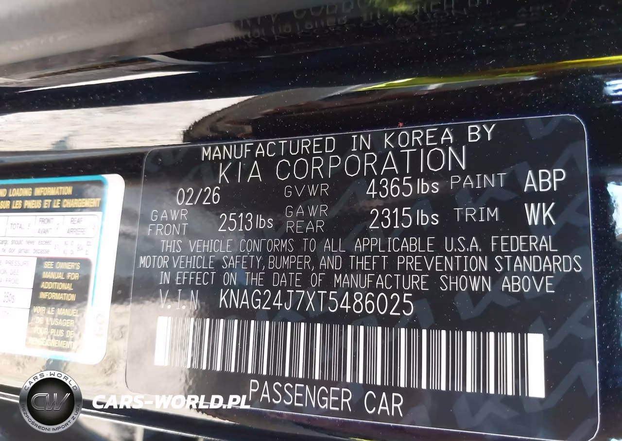 2026 Kia K5 Lxs Fwd VIN:KNAG24J7XT5486025 - 9