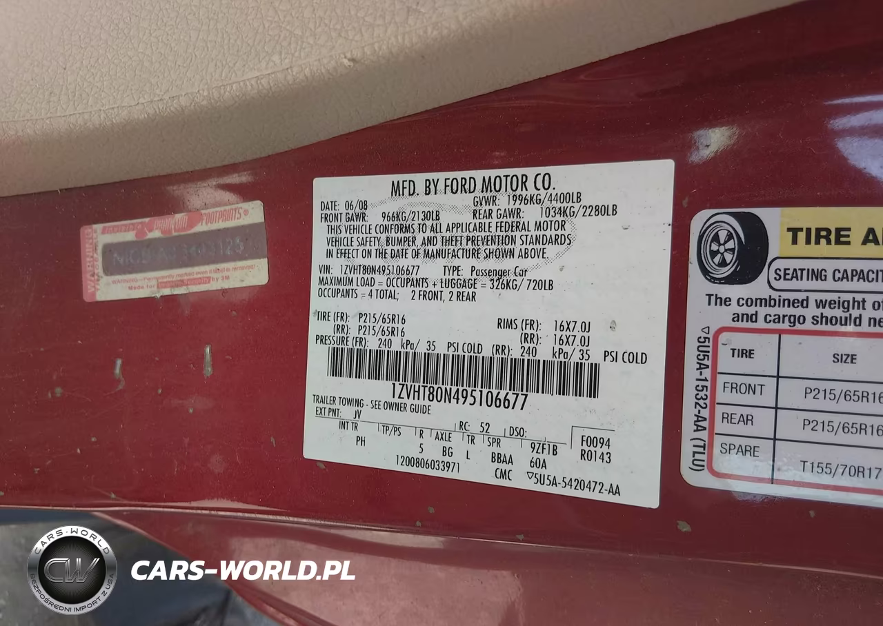 2009 Ford Mustang V6-V6 Premium VIN:1ZVHT80N495106677 - 9
