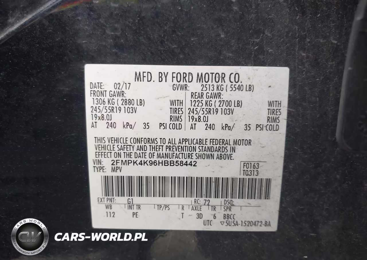 2017 Ford Edge Titanium VIN:2FMPK4K96HBB58442 - 9