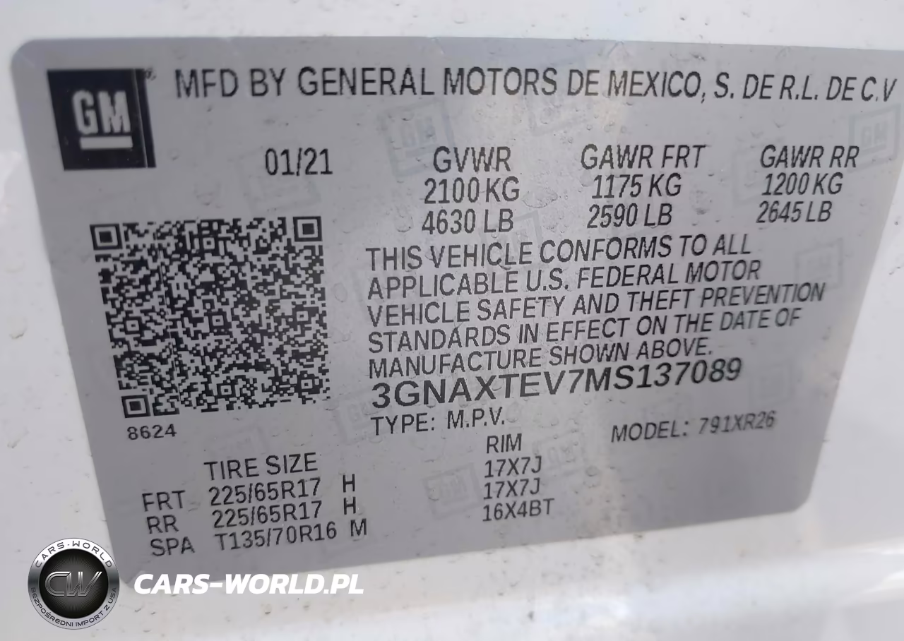 2021 Chevrolet Equinox Awd 2Fl VIN:3GNAXTEV7MS137089 - 9