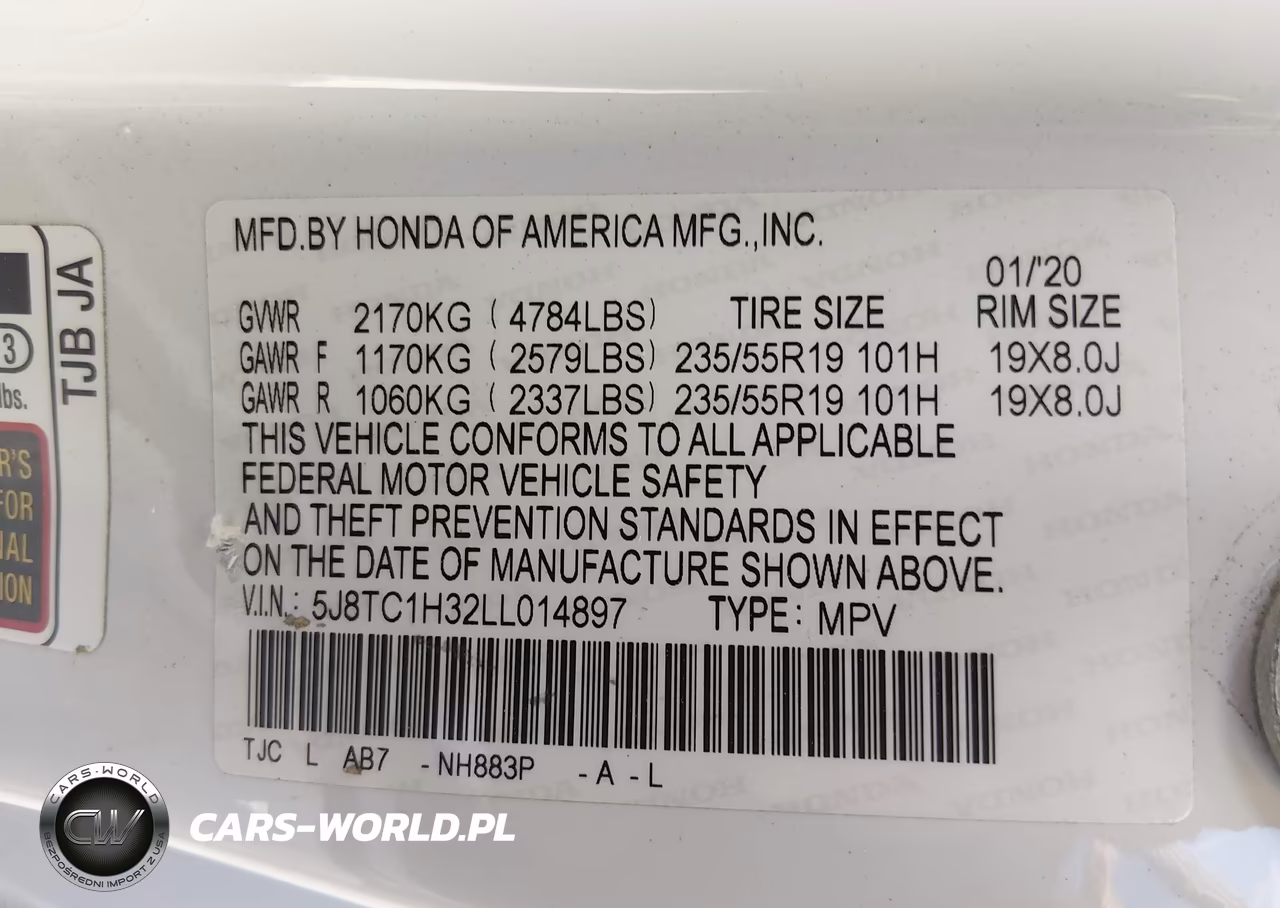 2020 Acura Rdx Standard VIN:5J8TC1H32LL014897 - 9