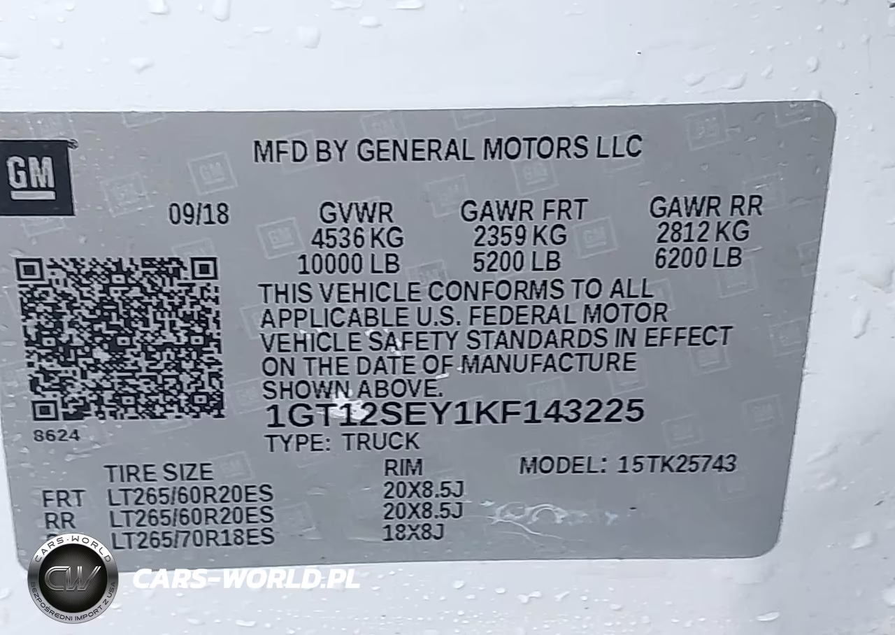 2019 GMC Sierra 2500Hd Denali VIN:1GT12SEY1KF143225 - 9